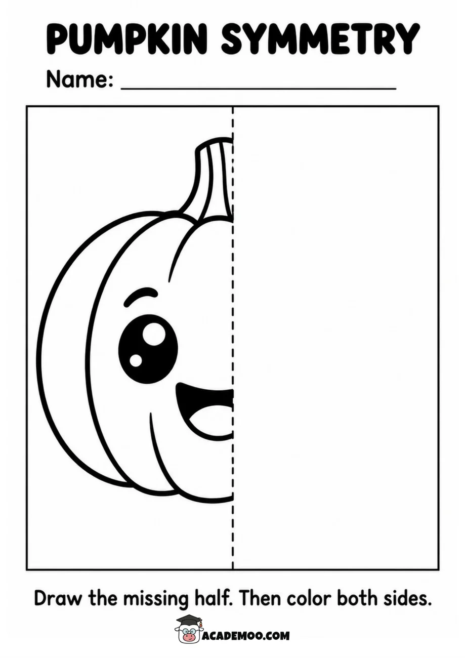 Draw the Other Half: Symmetry Worksheets worksheet kindergarten math printable PDF · Printable draw the other half: symmetry worksheets for Kindergarten.