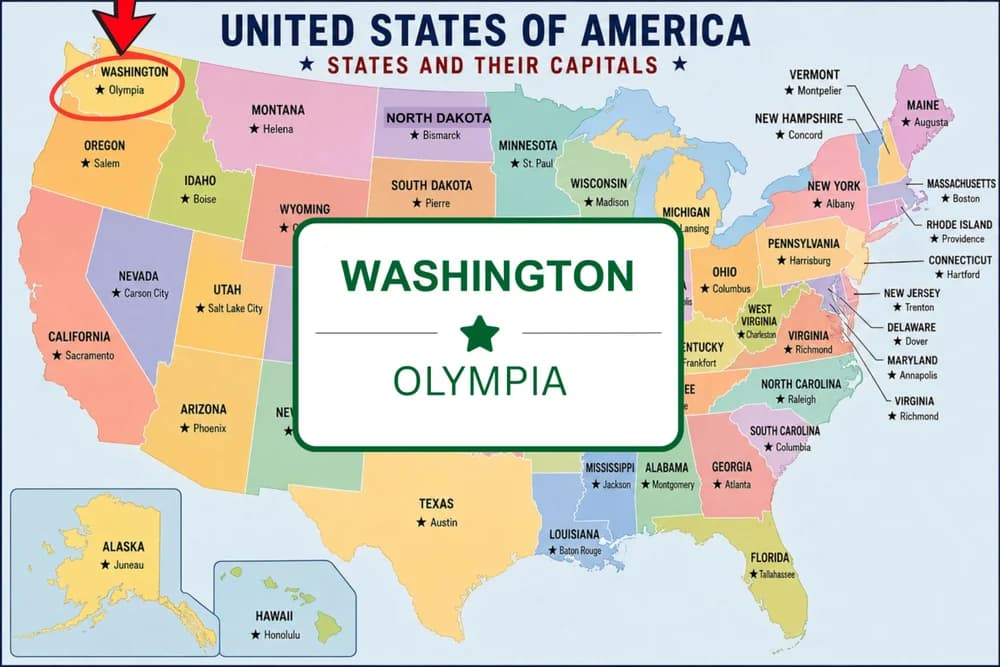 USA States and Capitals worksheet — 4th grade science printable PDF · Printable USA states and capitals worksheet for 4th Grade.